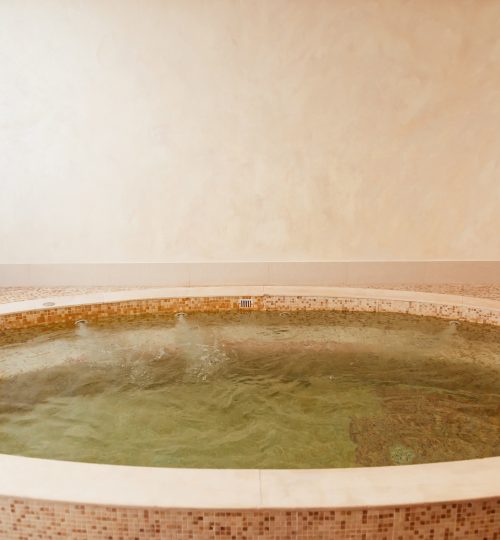 Jacuzzi baths in hotel spa center.