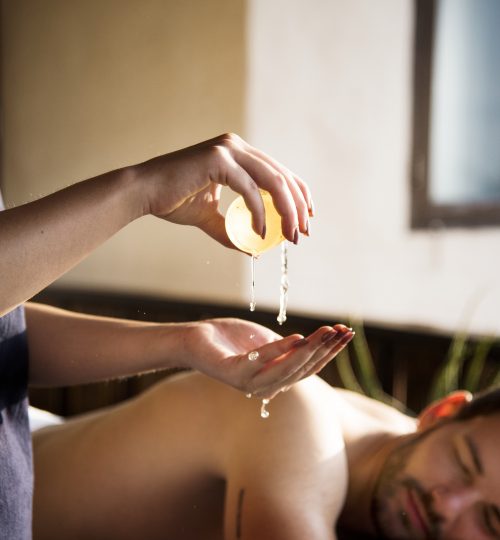 Woman relaxing from a spa treatment